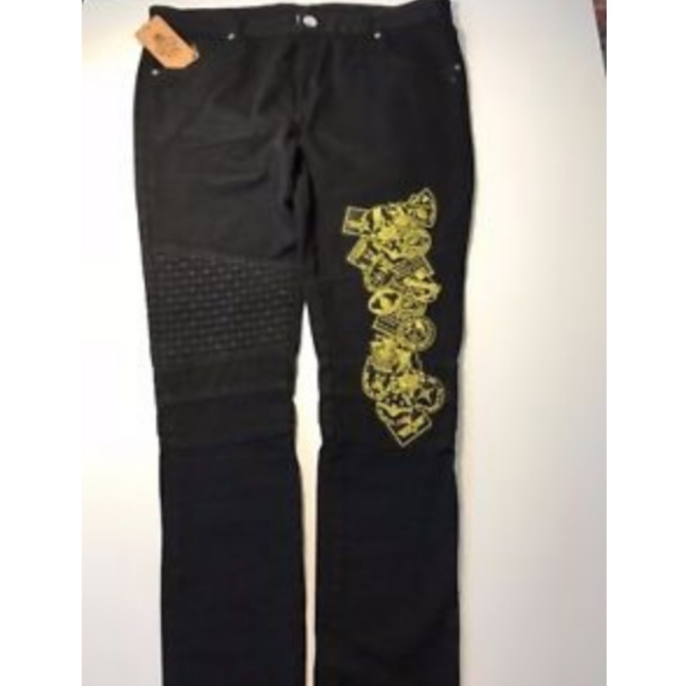 DNM Collection Embroidery Men's Slim Fit Jeans